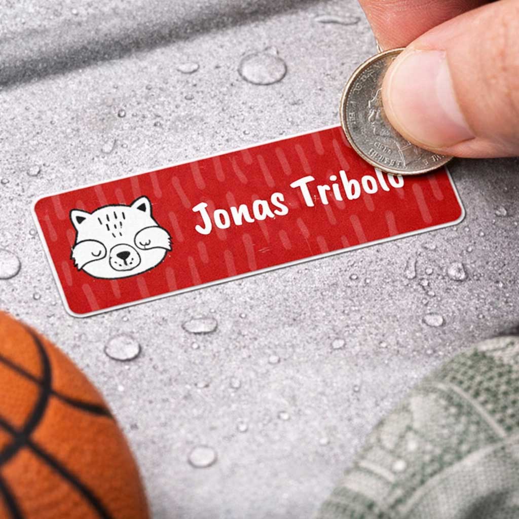 Label surviving water splash