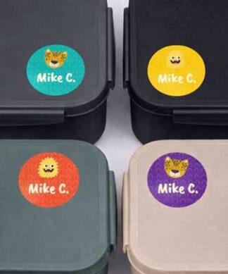 Round Name Label Stickers